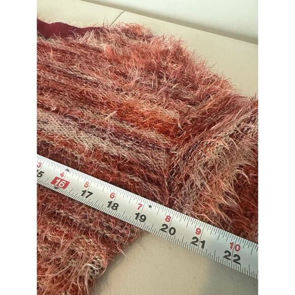 TRIBAL Fuzzy Stripe Sweater Multicolor Long Sleeve Cozy Knit Size XS - Picture 4 of 8